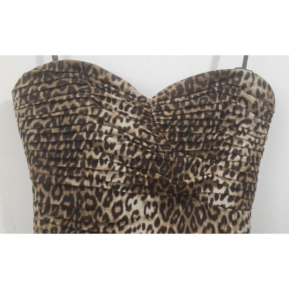 BCBGMAXAZRIA WINNIE LEOPARD PRINT DRESS Size 8 - Picture 4 of 10